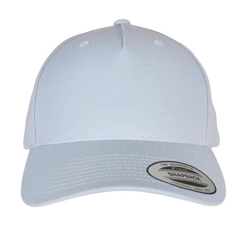 5-Panel Premium Snapback-Kappe mit gebogenem Visier, Ballade Blau – Flexfit (1)
