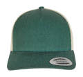 5-Panel Retro Trucker Cap, zweifarbig, Grün/Beige