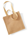 Kompakte Jute-Tasche, naturfarben, Natürlich