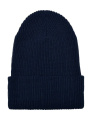 Gerippte Strickmütze aus recyceltem Garn, marineblau, Marine