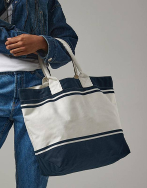 Canvas-Decktasche, marineblau/gebrochenes Weiß – Quadra (2)