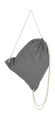 Rucksack aus Baumwolle mit Kordelzug, dunkelgrau