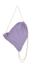 Rucksack aus Baumwolle mit Kordelzug, Lavendel