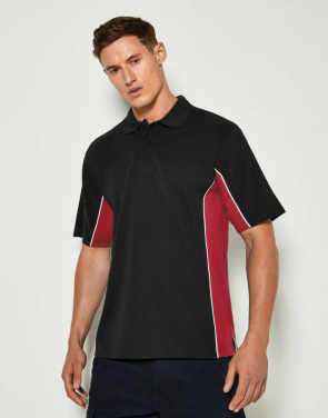 Klassisches Trainingspolo, schwarz/rot/weiß – Kustom Kit (4)