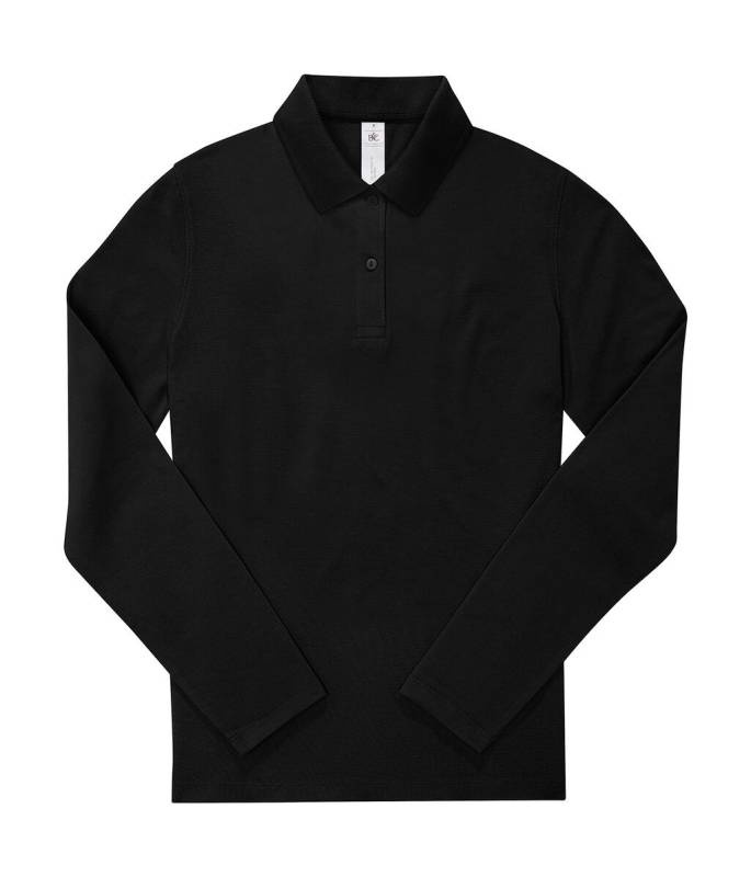 Mein Polo 180 LSL /Damen, schwarz – B&C (1)