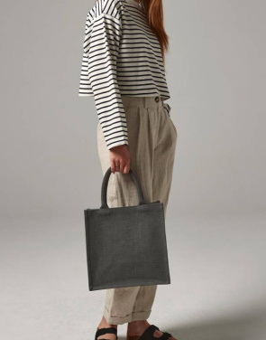 Jute Midi Tote, schwarz/schwarz – Westford Mill (3)