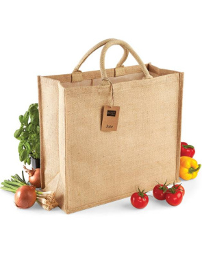 Jumbo-Jute-Einkaufstasche, naturfarben – Westford Mill (4)