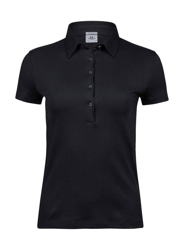 Damen-Polohemd aus Pima-Baumwolle, schwarz – Tee Jays (1)