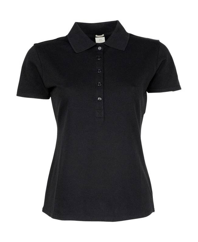 Damen Luxus Stretch Polo, schwarz – Tee Jays (1)
