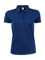 Damen Luxus Stretch Polo, Indigo
