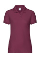 Damen-Polohemd 65/35, bordeauxrot, Burgund