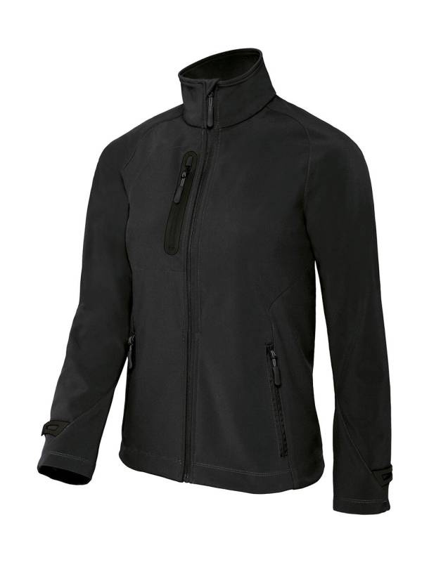X-Lite Softshell-/Damenjacke, schwarz – B&C Outerwear (1)