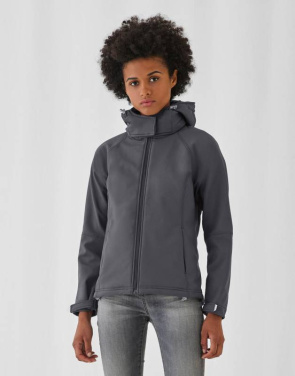 Softshelljacke mit Kapuze/Damen, marineblau – B&C Outerwear (3)