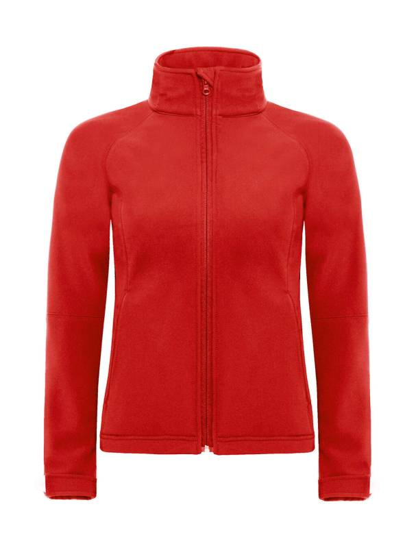 Softshelljacke mit Kapuze/Damen, rot – B&C Outerwear (1)