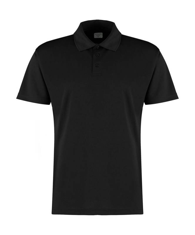 Cooltex® Plus Micro Mesh Polo-Shirt mit regulärer Passform, schwarz – Kustom Kit (1)