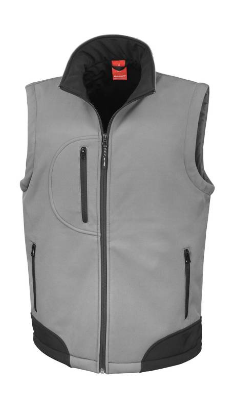 Softshell-Weste, Workguard Grau/Schwarz – Result Recycled (1)
