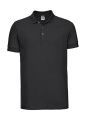 Herren-Stretch-Polohemd, schwarz