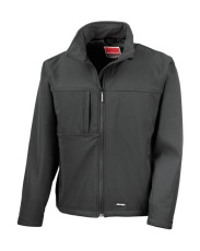 Klassische Softshelljacke für Herren, schwarz
