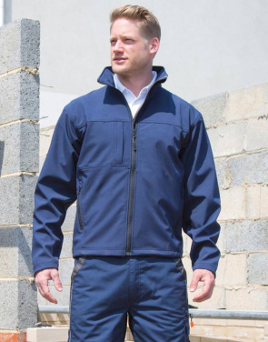 Klassische Softshelljacke für Herren, Workguard Grau – Result Recycled (2)