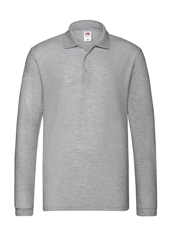 Premium Langarm-Polo, Athletische Heather – Fruit of the Loom (1)