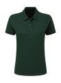 Baumwoll-Polo für Damen, flaschengrün