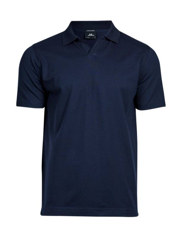 Luxuriöses Stretch-Polohemd mit V-Ausschnitt, marineblau – Tee Jays (1)