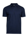 Luxuriöses Stretch-Polohemd mit V-Ausschnitt, marineblau, Marine