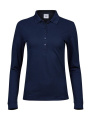 Luxuriöses LS Stretch-Polo für Damen, marineblau, Marine