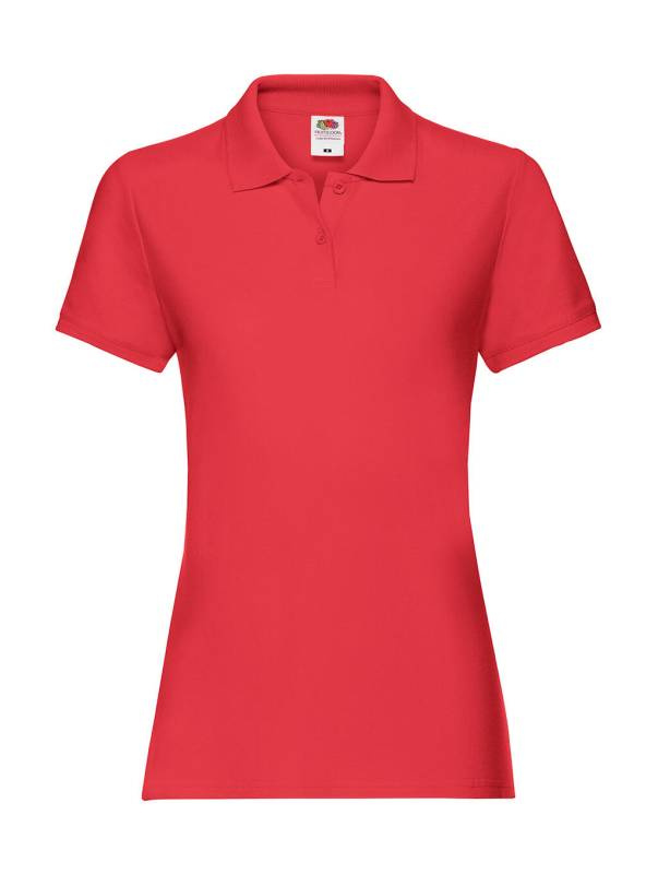 Damen Premium Polo, rot – Fruit of the Loom (1)