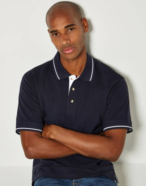 Klassisches St. Mellion Polo-Shirt für Herren, schwarz/rot – Kustom Kit (3)
