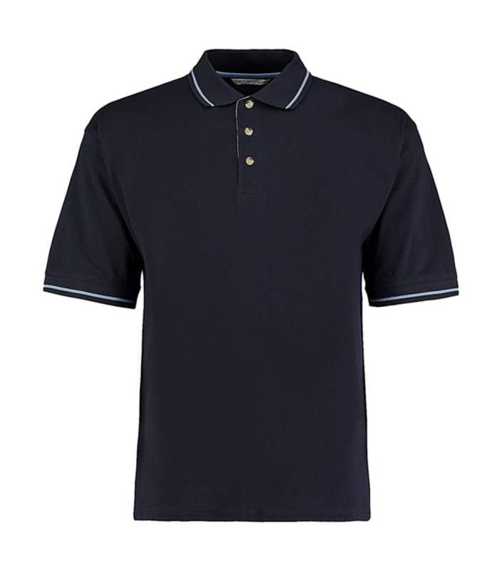 Klassisches St. Mellion Polo-Shirt für Herren, marineblau/hellblau – Kustom Kit (1)