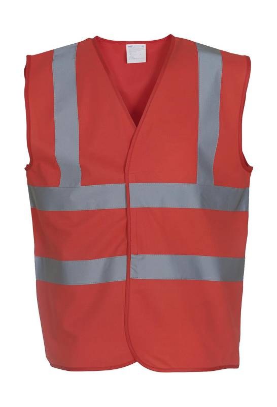 Fluo 2 Band+Brace Weste, rot – Yoko (1)