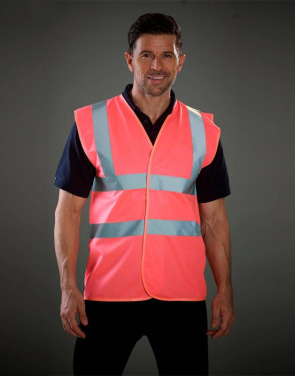 Fluo 2 Band+Brace Weste, rot – Yoko (3)