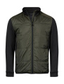 Hybrid-Stretch-Jacke, Dunkelgrün/Schwarz