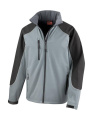 Ice Fell Softshelljacke mit Kapuze, grau/schwarz
