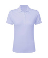 Signature Tagless Polo Stretch Damen, Blaues Wasser