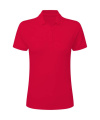 Signature Tagless Polo Stretch Damen, rot