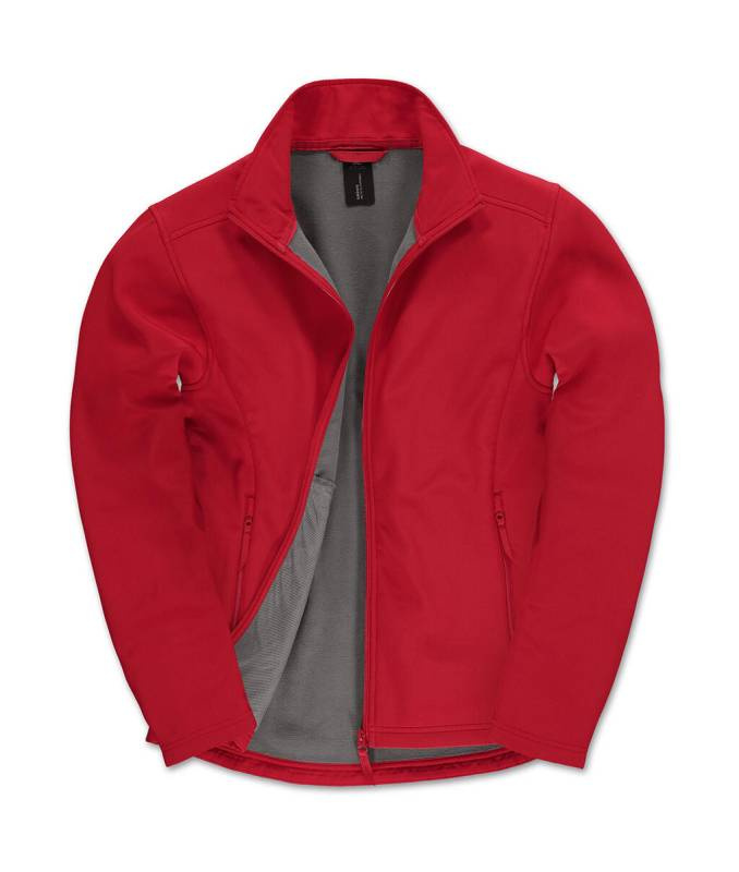 ID.701 Softshelljacke, Rot/Warmes Grau – B&C Outerwear (1)