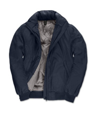 Bomberjacke für Damen, Marineblau/Warmes Grau