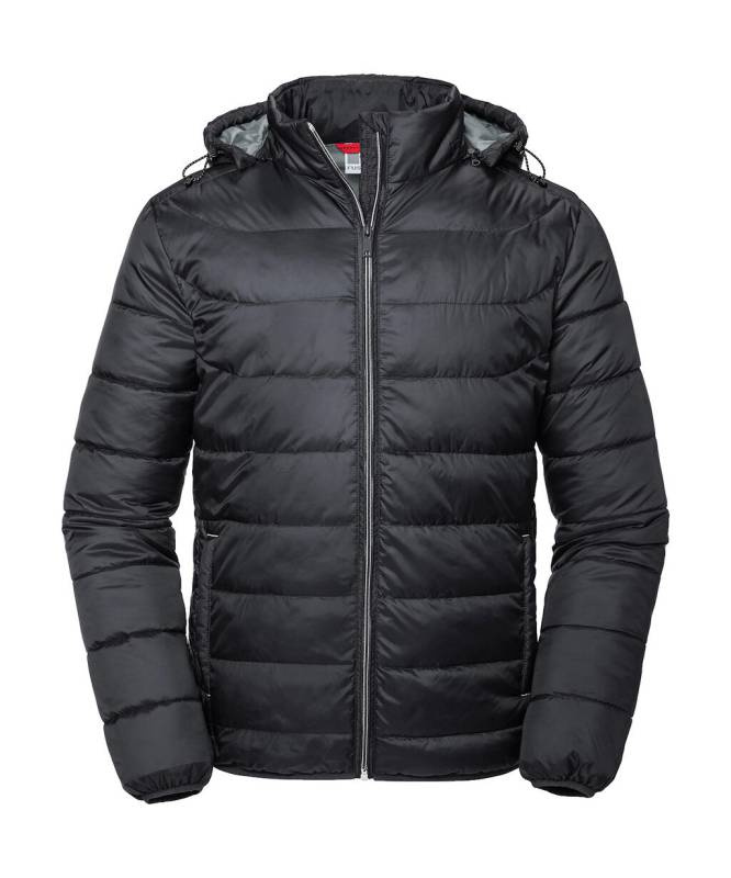 Herren-Nano-Kapuzenjacke, schwarz – Russell Athletic (1)