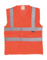 Fluoreszierende, offene Netzweste, fluoreszierendes Orange, Fluoro-Orange