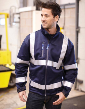 Fluoreszierende Softshelljacke, fluoreszierendes Orange – Yoko (2)
