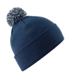 Schneestern-Mütze, französisches Marineblau/hellgrau, Französischblau/Hellgrau