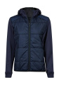 Damen Hybrid-Stretch-Kapuzenjacke, marineblau/marineblau, Marine/Marine