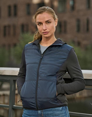 Damen Hybrid-Stretch-Kapuzenjacke, Dunkelgrün/Schwarz – Tee Jays (2)