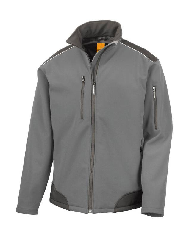 Ripstop-Softshell-Arbeitsjacke, grau/schwarz – Result Work-Guard (1)
