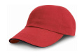 Schwere Baumwollköperkappe, rot/schwarz