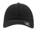 Flexfit Dad-Cap aus gewaschener Baumwolle, schwarz