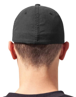 Flexfit Dad-Cap aus gewaschener Baumwolle, schwarz – Flexfit (4)