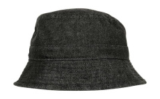 Denim-Bucket-Hat, schwarz/grau